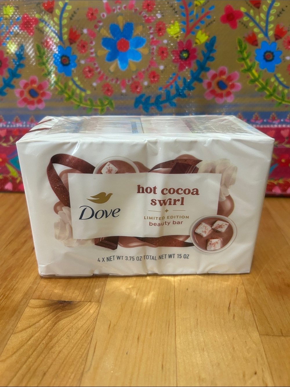 Pack of 4 dove hot cocoa swirl bar soaps